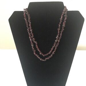 Elegant Raw Garnet Necklace